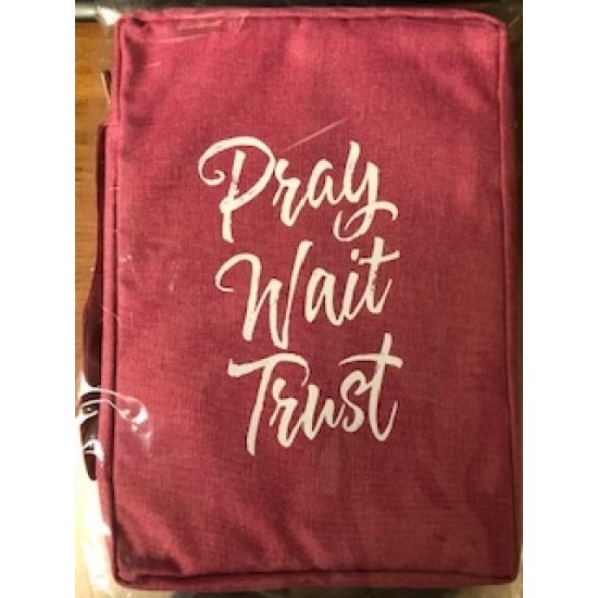 "Pray, Wait, Trust" Bible Cover