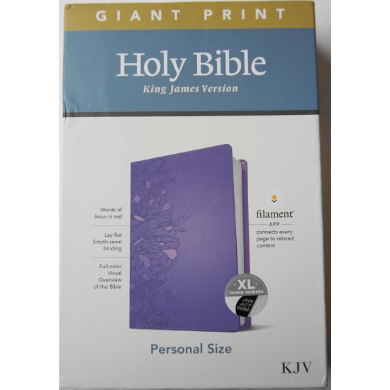 KJV Giant Print Bible - Peony Lavender Leatherlike