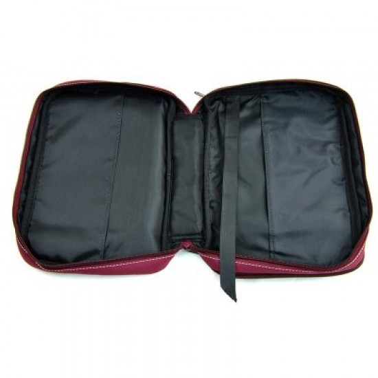 Canvas Burgundy Bible Cover with Study Kit