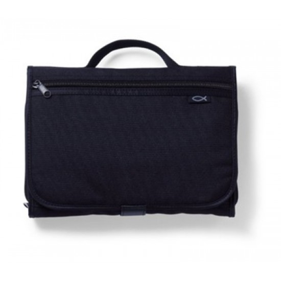 Tri-Fold Organizer Bible Cover, Black XL
